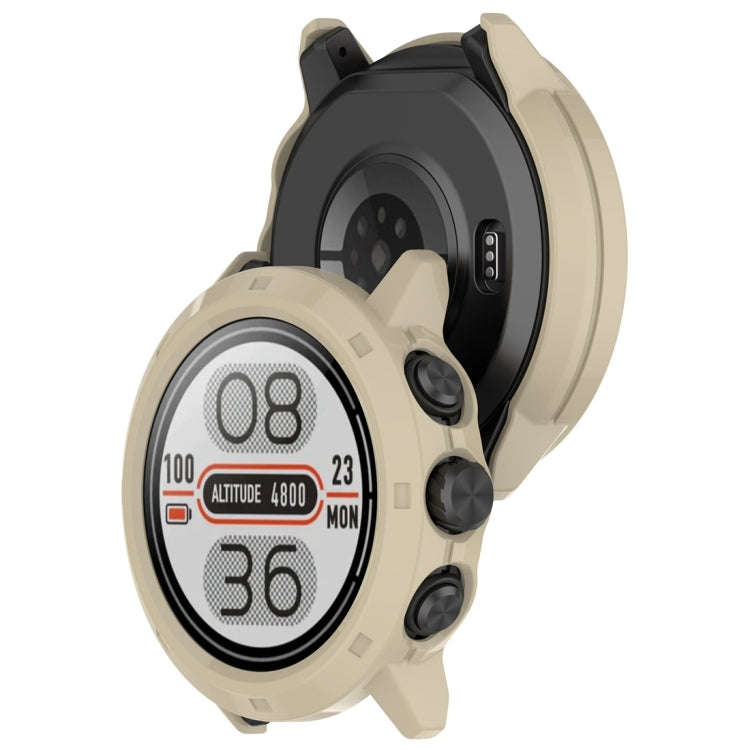 For Coros Apex 2 Pro Half Coverage Hollow PC Watch Protective Case(Ivory White)