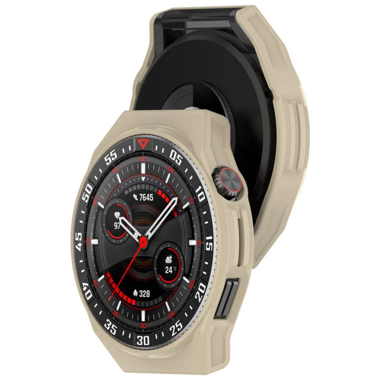 For Huawei Watch GT3 SE Half Coverage Hollowed PC Watch Protective Case(Ivory White)