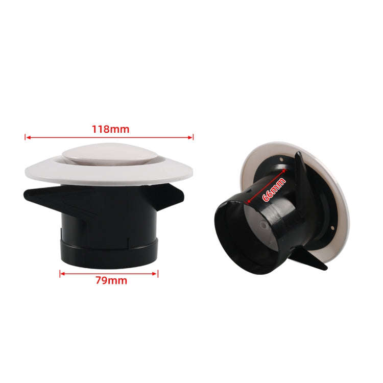 75mm Round Adjustable Air Outlet Vent(White)