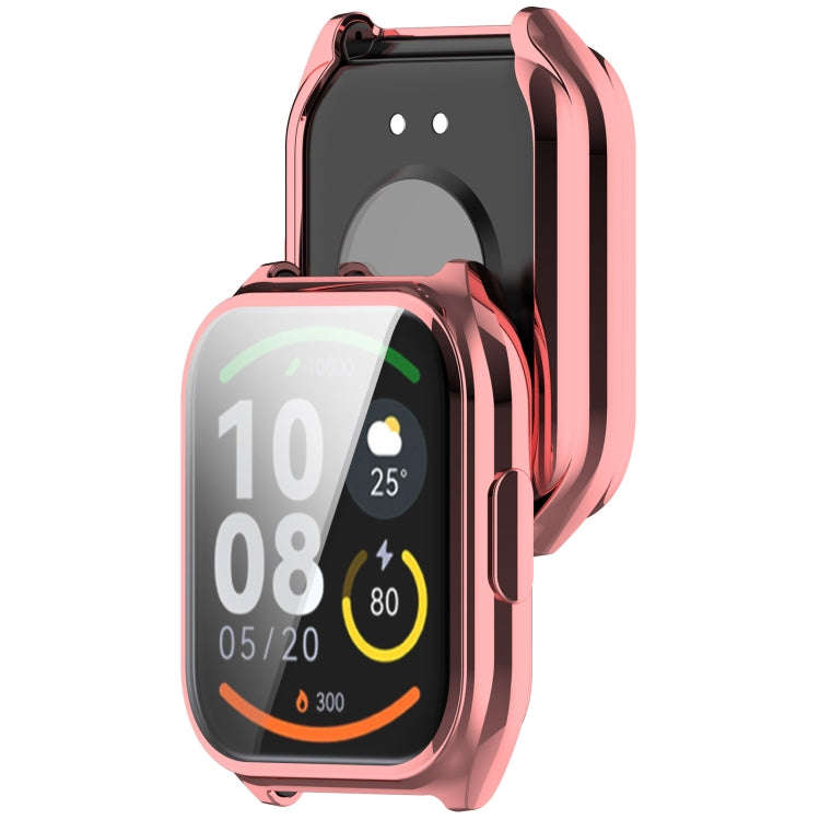 For Xiaomi HayLou Smart Watch 2 Pro Full Coverage TPU Electroplated Watch Protective Case(Pink Gold)