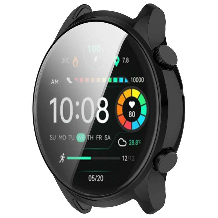 For Xiaomi HayLou RT3 / Solar Plus LS16 Full Coverage TPU Electroplated Watch Protective Case(Black)