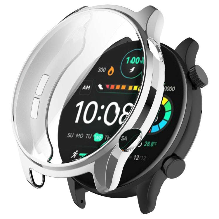 For Xiaomi HayLou RT3 / Solar Plus LS16 Full Coverage TPU Electroplated Watch Protective Case(Sil...