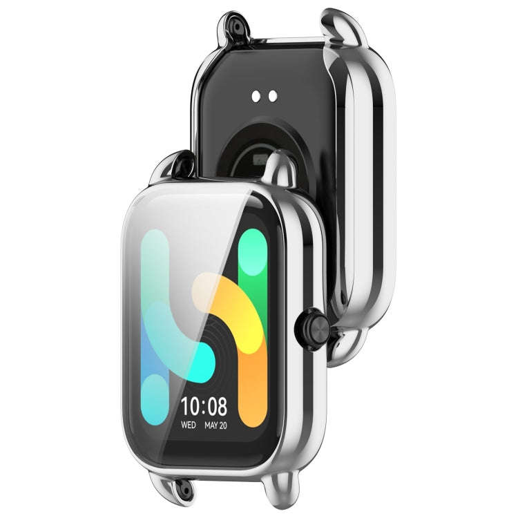For Xiaomi HayLou RS4 Plus LS11 / LS12 Full Coverage TPU Electroplated Watch Protective Case(Silver)