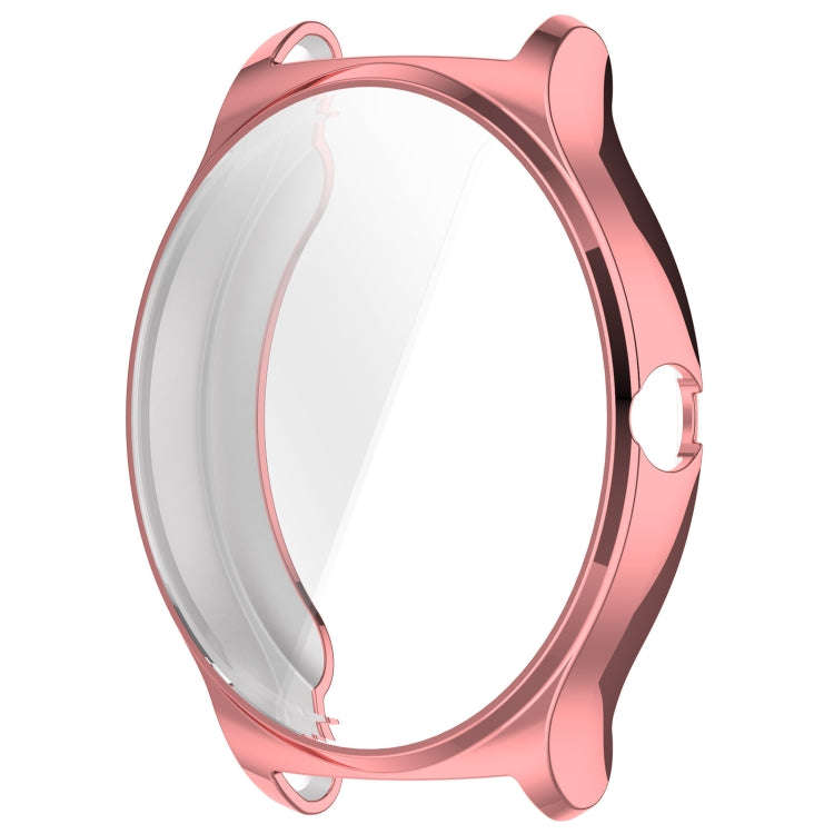For Xiaomi HayLou Solar Lite Full Coverage TPU Electroplated Watch Protective Case(Pink Gold)