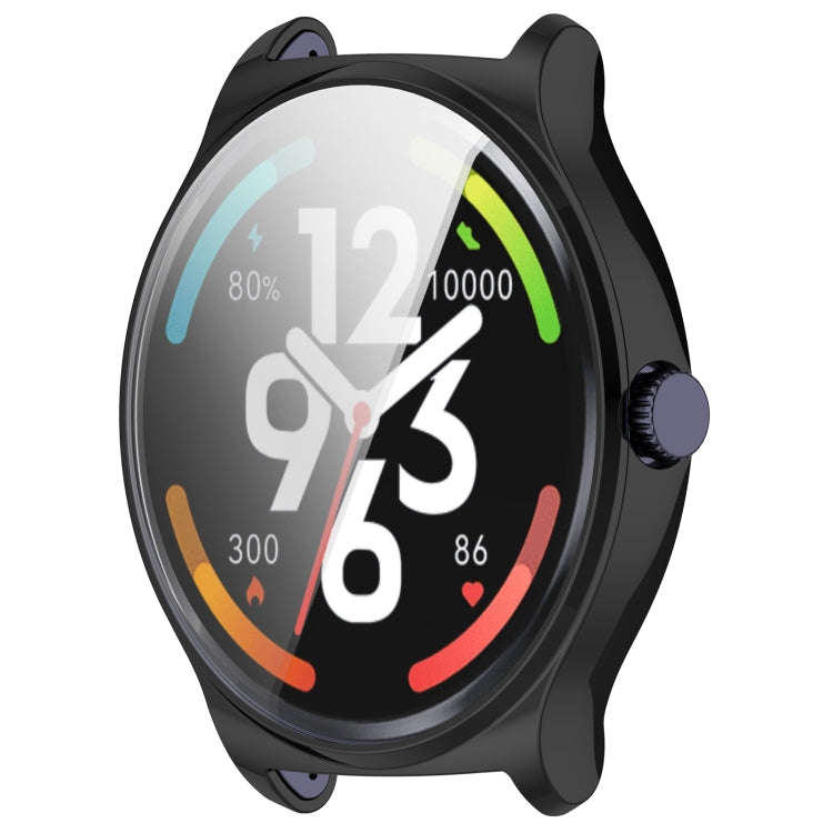 For Xiaomi HayLou Solar Lite Full Coverage TPU Electroplated Watch Protective Case(Black)