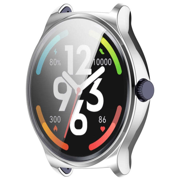 For Xiaomi HayLou Solar Lite Full Coverage TPU Electroplated Watch Protective Case(Silver)