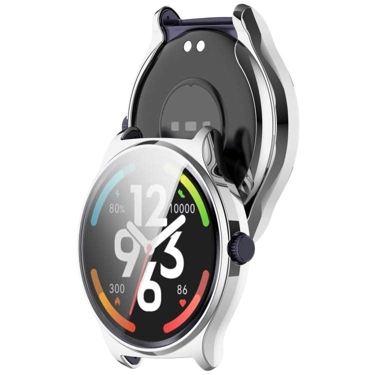 For Xiaomi HayLou Solar Lite Full Coverage TPU Electroplated Watch Protective Case(Silver)