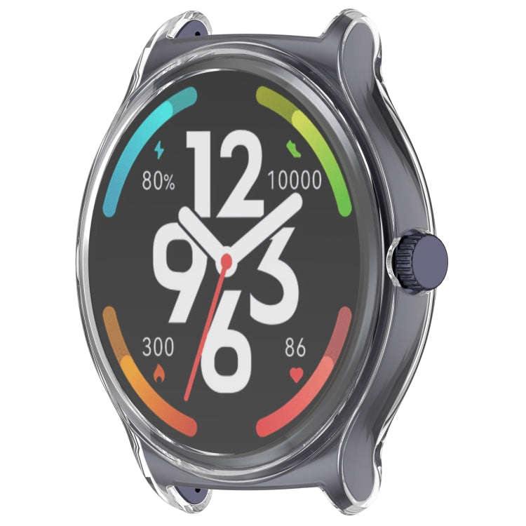 For Xiaomi HayLou Solar Lite Full Coverage TPU Electroplated Watch Protective Case(Transparent)
