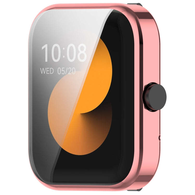 For Xiaomi HayLou GST / GST Lite Full Coverage TPU Electroplated Watch Protective Case(Pink Gold)