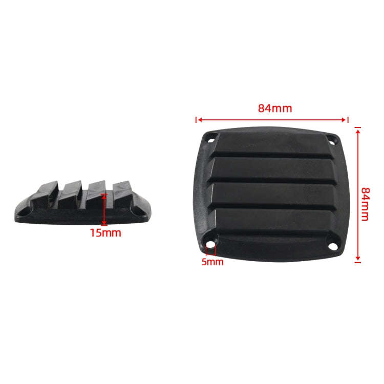 Yacht / RV 85mm Louvered Vents(Black)