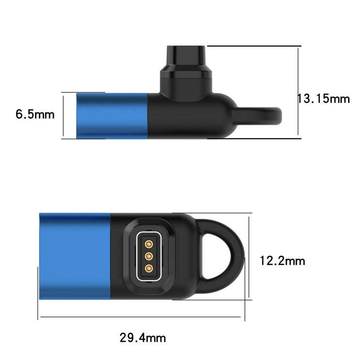 For Coros Apex 2 / Apex 2 Pro USB-C / Type-C Interface Smart Watch Charging Adapterr