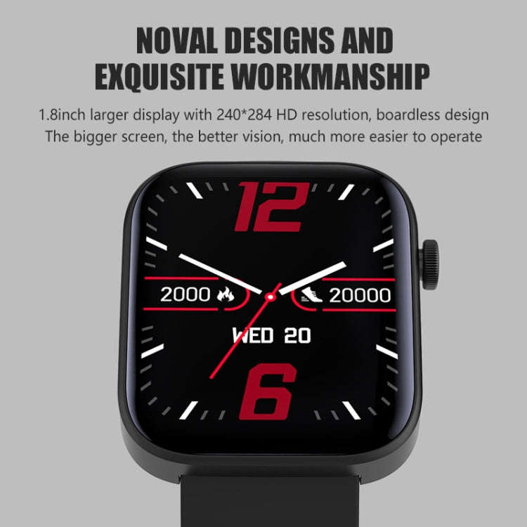 P43 1.8 inch TFT Screen Bluetooth Smart Watch, Support Heart Rate Monitoring & 100+ Sports Modes(...