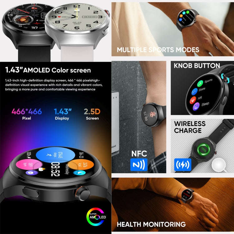 MT26 Smart Watch 1.43 inch AMOLED Bracelet, Support Bluetooth Call / Blood Pressure / Blood Oxyge...