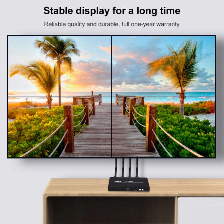 XP03 4K 2x2 HDMI Video Wall Controller Multi-screen Splicing Processor, Style:Playback Version(EU...