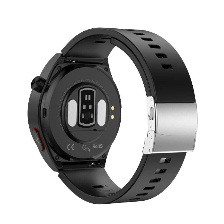S22 Air Pump Blood Pressure Testing ECG Health Smart Watch, 1.39 inch Round Screen(Black)