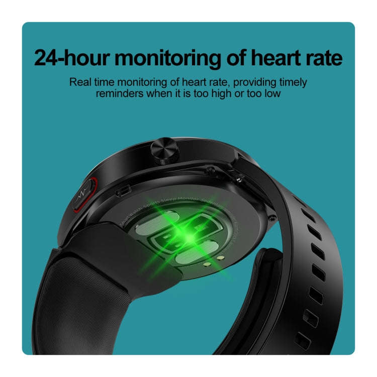 S22 Air Pump Blood Pressure Testing ECG Health Smart Watch, 1.39 inch Round Screen(Red)