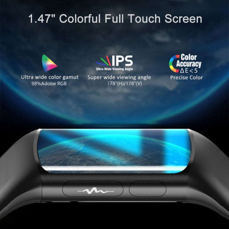 H8 1.47 inch Color Screen Smart Bracelet, Supports Bluetooth Call / Blood Oxygen Monitoring(Blue)