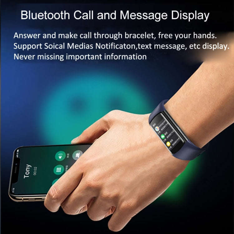H8 1.47 inch Color Screen Smart Bracelet, Supports Bluetooth Call / Blood Oxygen Monitoring(Blue)