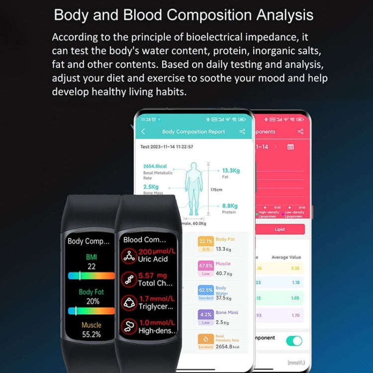 H8 1.47 inch Color Screen Smart Bracelet, Supports Bluetooth Call / Blood Oxygen Monitoring(Blue)