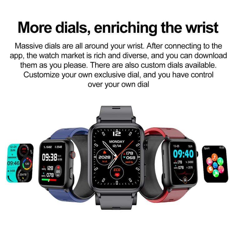 TK63 1.91 Inch Color Screen Air Pump Smart Watch, Supports Blood Pressure Monitoring / ECG(Blue)