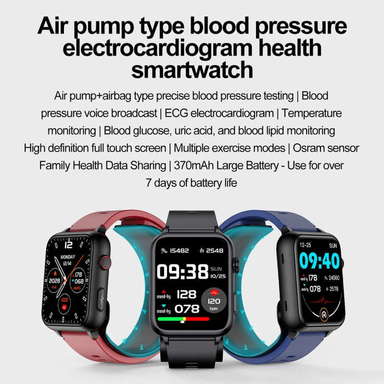 TK63 1.91 Inch Color Screen Air Pump Smart Watch, Supports Blood Pressure Monitoring / ECG(Blue)