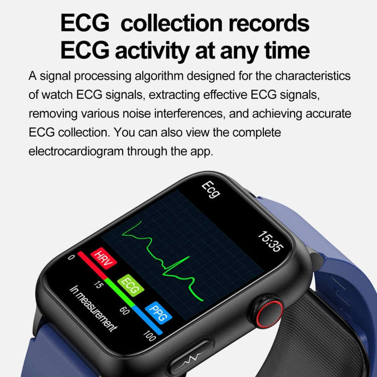 TK63 1.91 Inch Color Screen Air Pump Smart Watch, Supports Blood Pressure Monitoring / ECG(Blue)