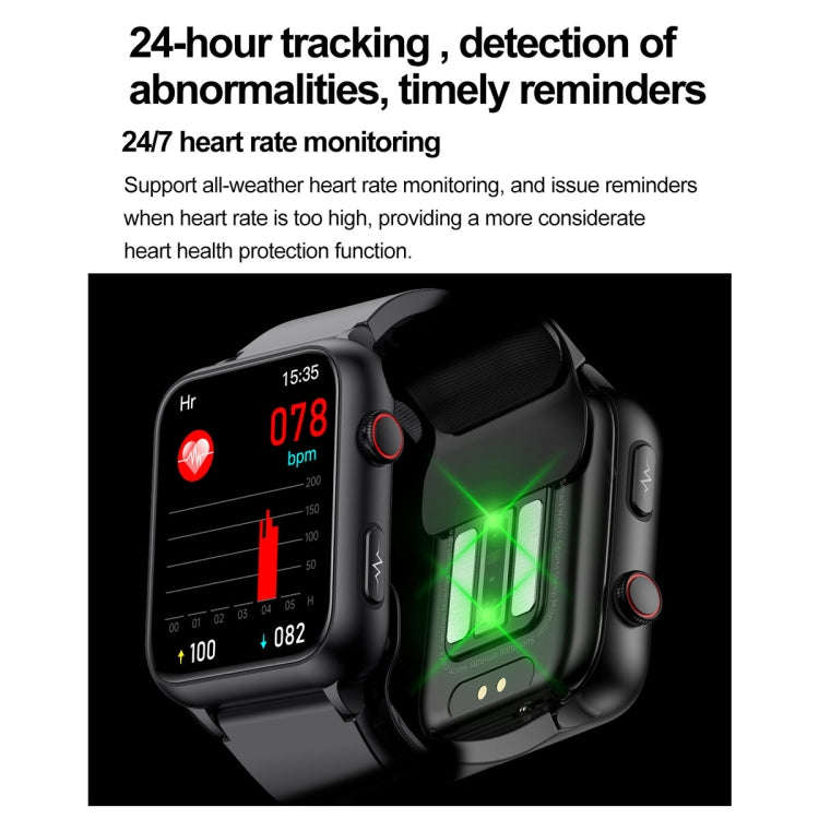 TK63 1.91 Inch Color Screen Air Pump Smart Watch, Supports Blood Pressure Monitoring / ECG(Blue)