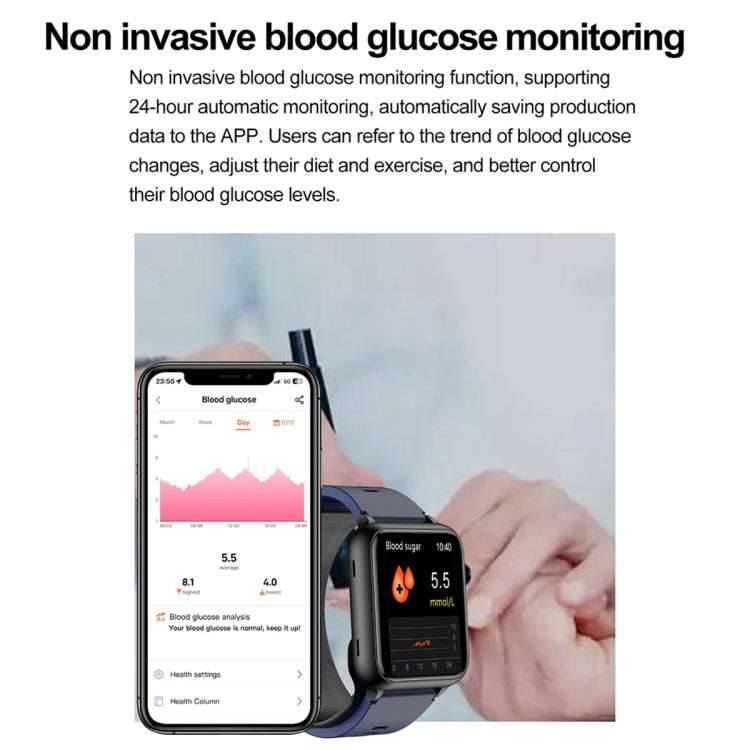 TK63 1.91 Inch Color Screen Air Pump Smart Watch, Supports Blood Pressure Monitoring / ECG(Blue)