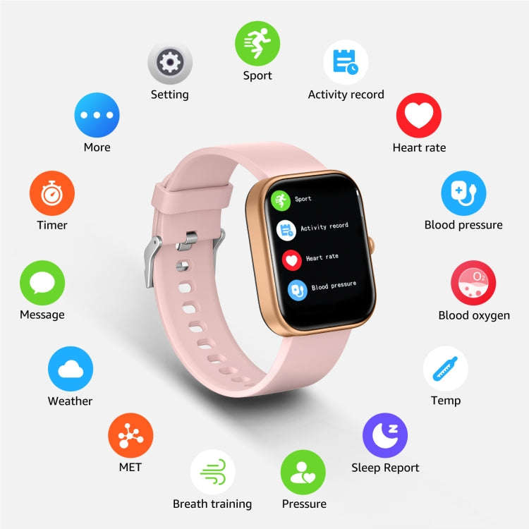 GTS5 2.0 inch Fitness Health Smart Watch, BT Call / Heart Rate / Blood Pressure / MET / Blood Glu...