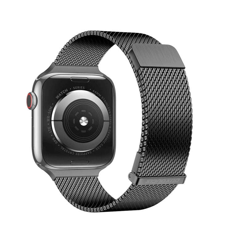 For Apple Watch Series 9 45mm DUX DUCIS Milanese Pro Series Stainless Steel Watch Band(Black)