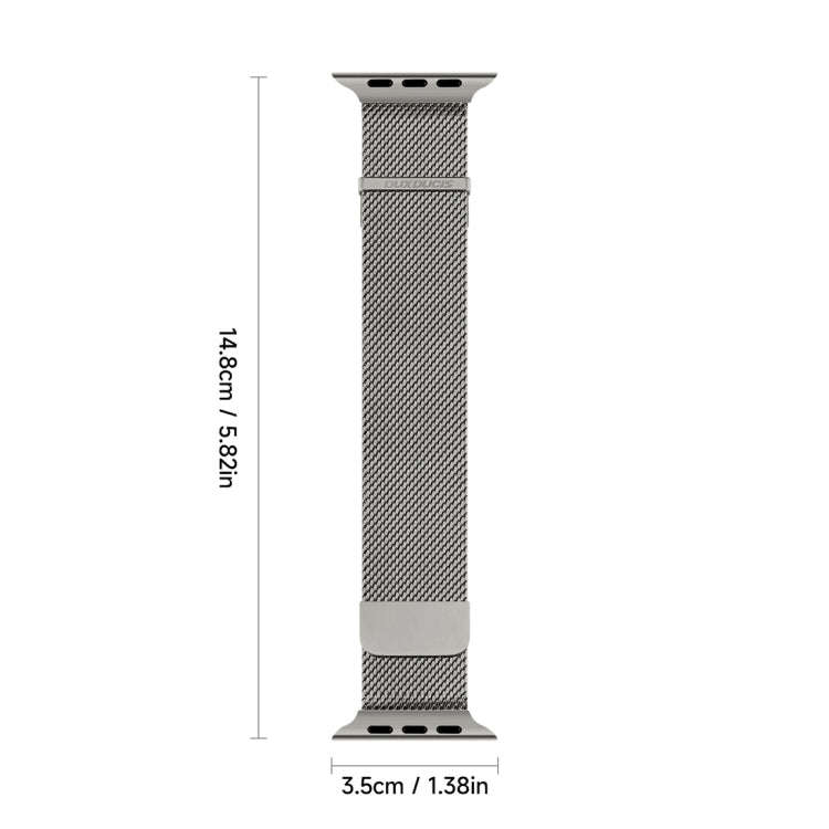 For Apple Watch Series 9 45mm DUX DUCIS Milanese Pro Series Stainless Steel Watch Band(Graphite)