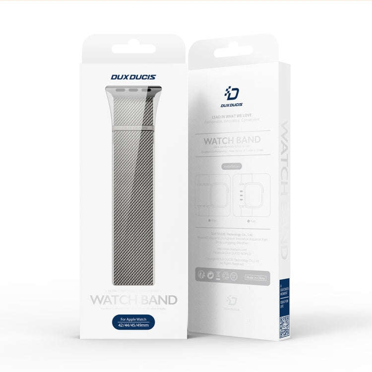 For Apple Watch Series 9 45mm DUX DUCIS Milanese Pro Series Stainless Steel Watch Band(Graphite)