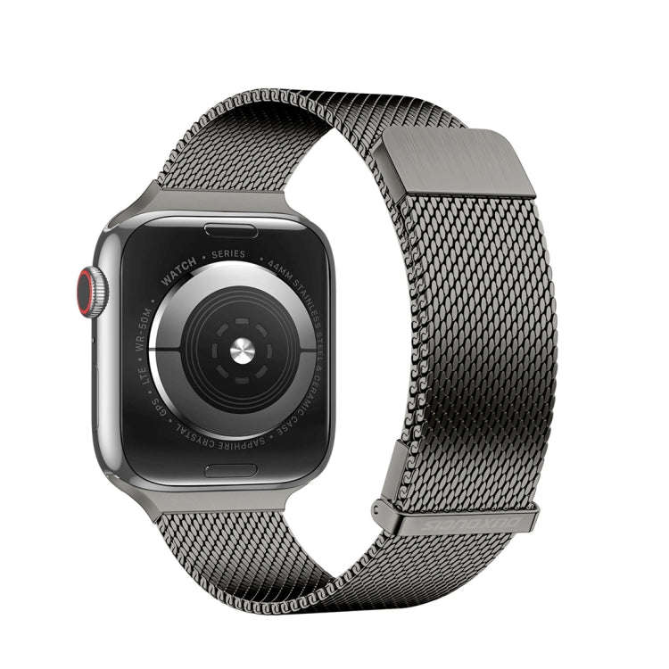 For Apple Watch Series 3 42mm DUX DUCIS Milanese Pro Series Stainless Steel Watch Band(Graphite)
