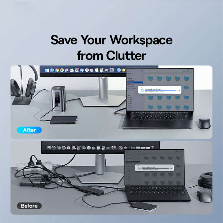 Baseus Spacemate Series 11 in 1 Working Station Multifunctional USB-C / Type-C HUB Adapter(Space ...