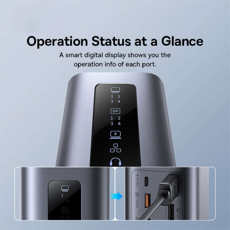 Baseus Spacemate Series 11 in 1 Working Station Multifunctional USB-C / Type-C HUB Adapter(Space ...