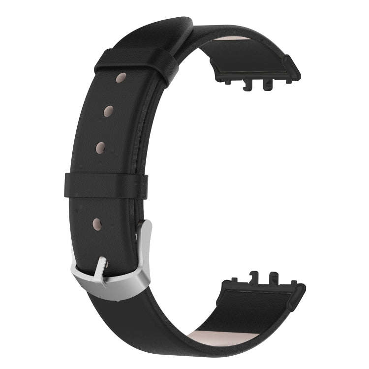 For Samsung Galaxy Fit 3 PU Leather Watch Band(Black)