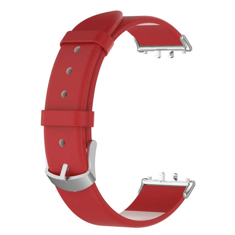 For Samsung Galaxy Fit 3 PU Leather Watch Band(Red)