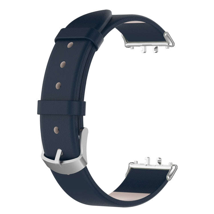 For Samsung Galaxy Fit 3 PU Leather Watch Band(Dark Blue)