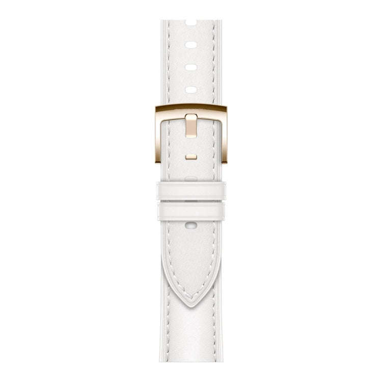 For Huawei Watch  GT 4 18mm Genuine Leather Watch Band(White)