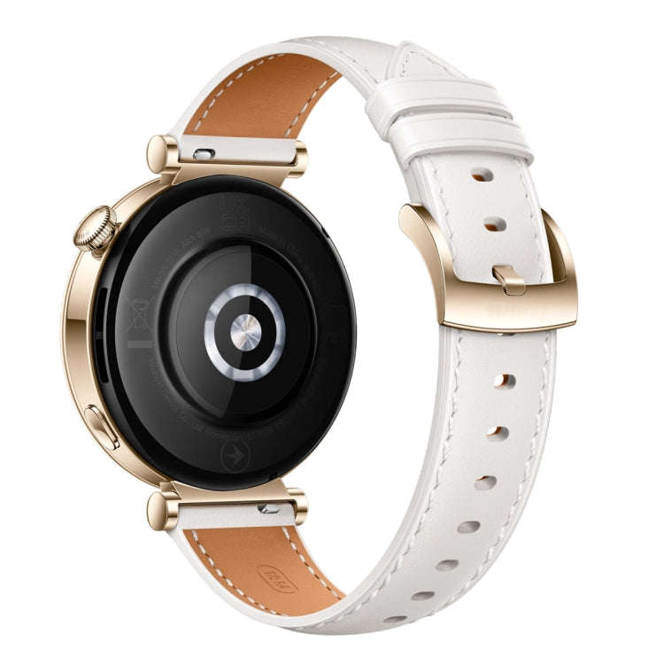 For Huawei Watch  GT 4 18mm Genuine Leather Watch Band(White)
