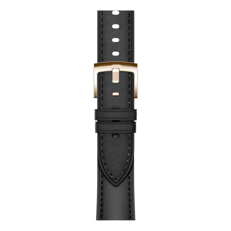 For Huawei Watch  GT 4 18mm Genuine Leather Watch Band(Black)