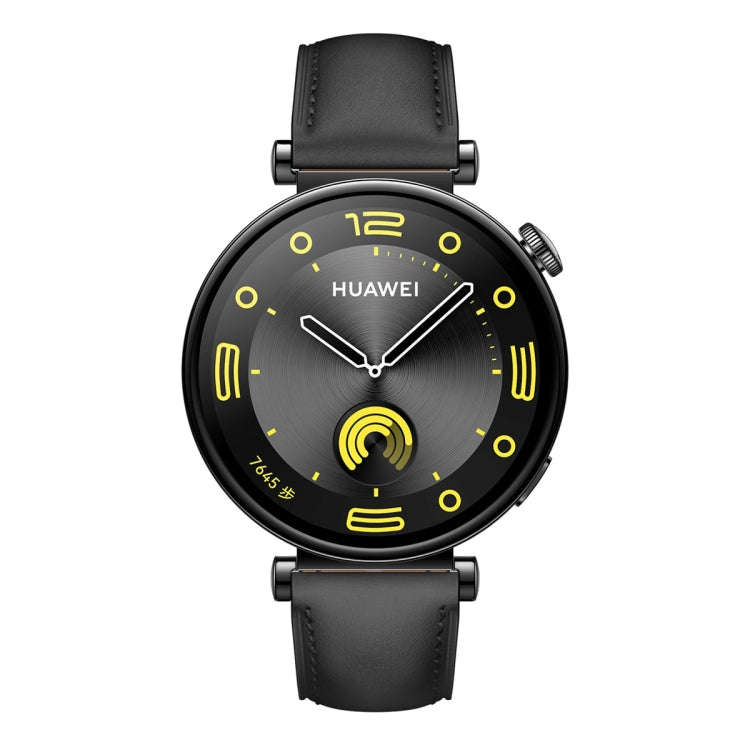 For Huawei Watch  GT 4 18mm Genuine Leather Watch Band(Black)