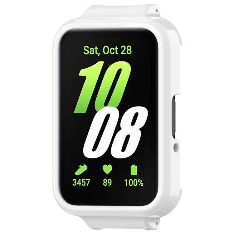 For Samsung Galaxy Fit 3 12mm Half Coverage Hollowed PC Watch Protective Case(White)