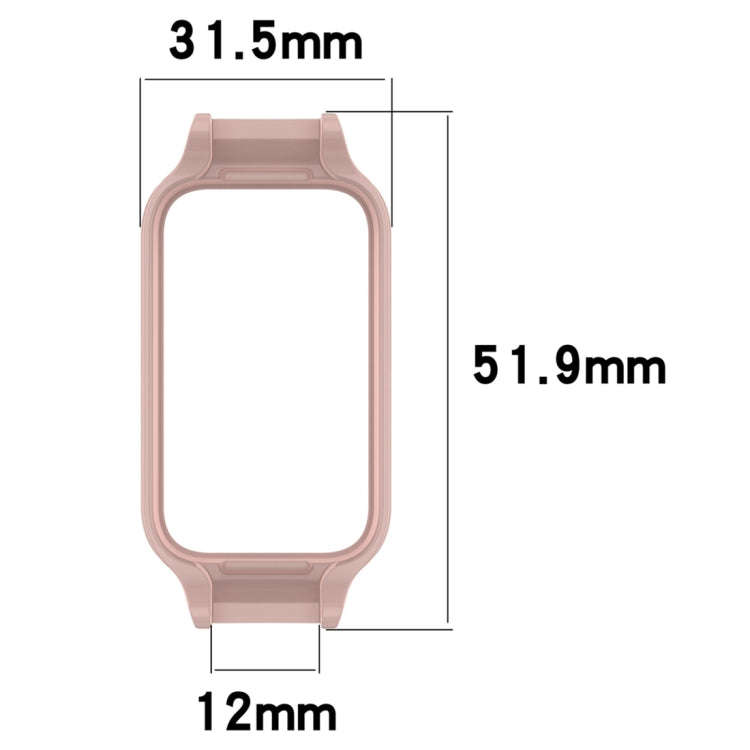 For Samsung Galaxy Fit 3 12mm Half Coverage Hollowed PC Watch Protective Case(Transparent Black)