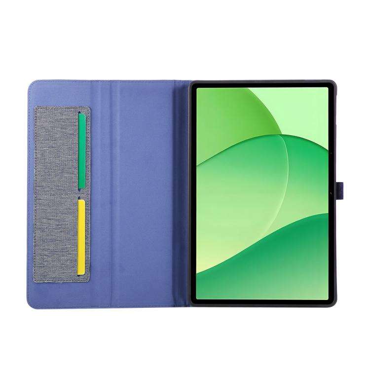 For OPPO Pad SE 11 2025 Fabric Texture Horizontal Flip Leather Tablet Case(Blue)