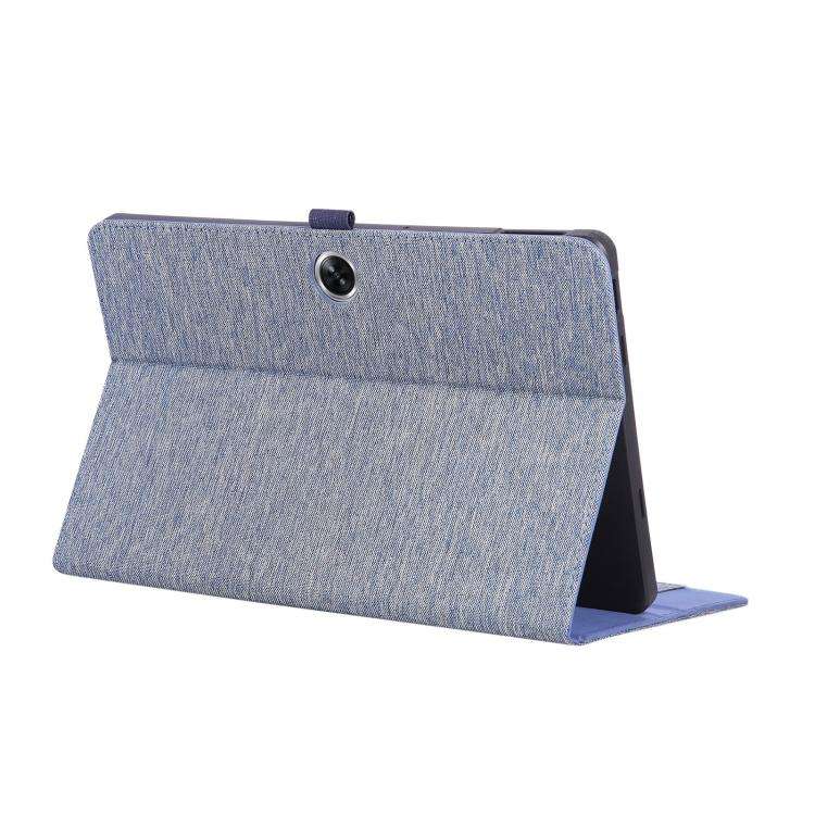 For OPPO Pad SE 11 2025 Fabric Texture Horizontal Flip Leather Tablet Case(Blue)