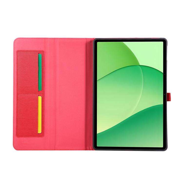 For OPPO Pad SE 11 2025 Fabric Texture Horizontal Flip Leather Tablet Case(Red)