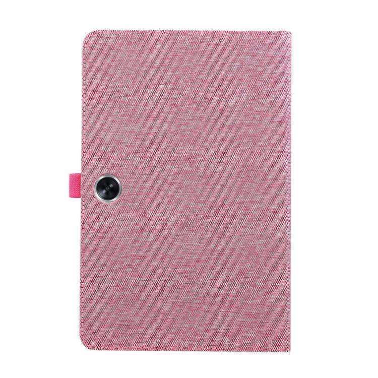 For OPPO Pad SE 11 2025 Fabric Texture Horizontal Flip Leather Tablet Case(Pink)