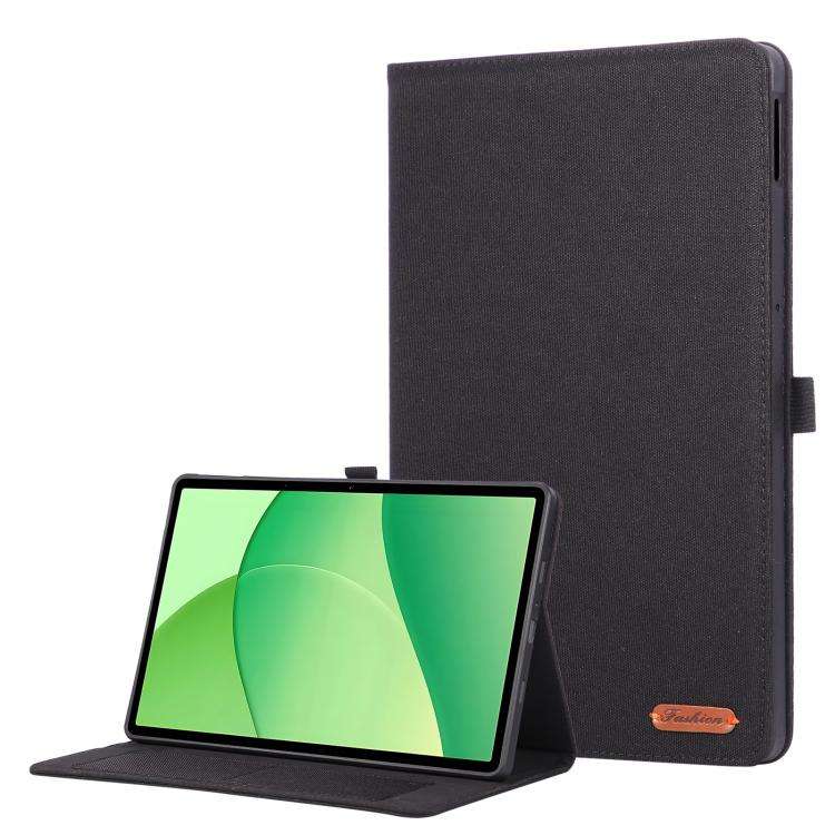 For OPPO Pad SE 11 2025 Fabric Texture Horizontal Flip Leather Tablet Case(Black)