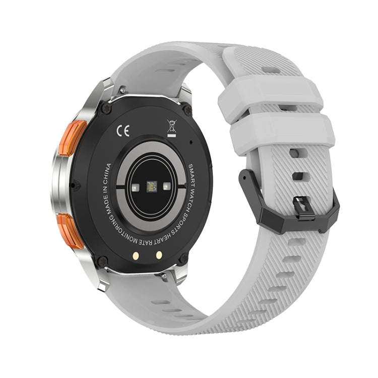LEMFO AK59 1.43 inch AMLOED Round Screen Silicone Strap Smart Watch(Silver)